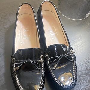 AGL Black Patent Leather Loafers